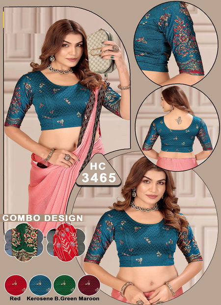HC 3465 Crush With Embroidery Work Blouse Best Wholesale Shop In Surat